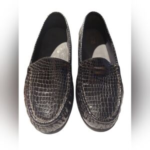 🎳 SAS Simplify slip-on Black Crocodile Pattern Loafers